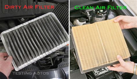 dirty car air filter vs clean